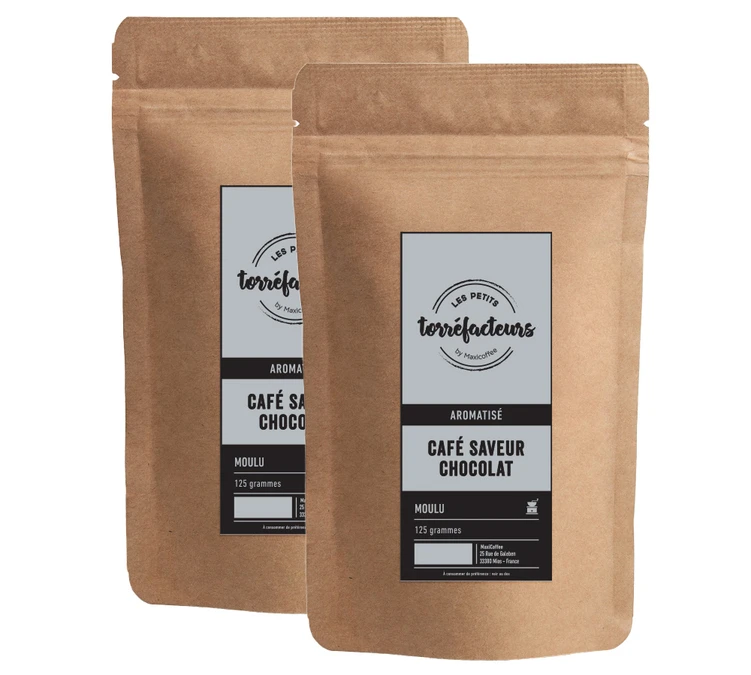 Café Moulu - Saveur Chocolat - 250g (2x125g) - Les Petits Torréfacteurs 3 Café Moulu - Saveur Chocolat - 250g (2x125g) - Les Petits Torréfacteurs