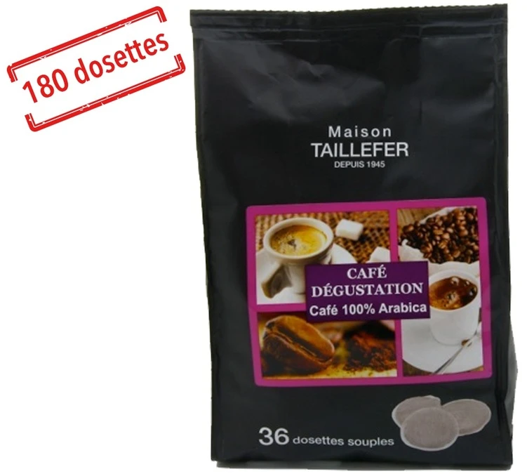 180 Dosettes Souples Dégustation 100% Arabica - MAISON TAILLEFER 3 180 Dosettes Souples Dégustation 100% Arabica - MAISON TAILLEFER