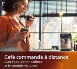 PHILIPS Series 3200 LatteGo Connectée EP3546/70 Garantie 3 Ans -Kafftec Magasin 3 machine cafe grain philips connecte 3546 70