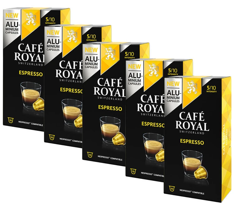 Pack 50 Capsules Espresso - Compatibles Nespresso® - CAFE ROYAL 3 Pack 50 Capsules Espresso - Compatibles Nespresso® - CAFE ROYAL
