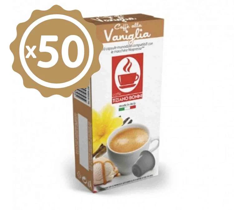 Pack 50 Capsules Aromatisées Vanille- Compatible Nespresso® - CAFFE BONINI 3 Pack 50 Capsules Aromatisées Vanille- Compatible Nespresso® - CAFFE BONINI