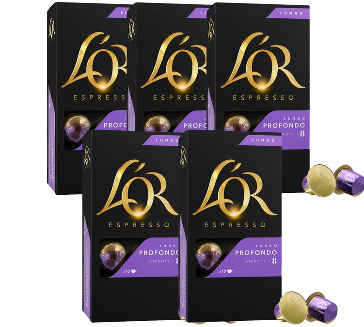 Pack 5x10 Capsules Lungo Profondo - Compatible Nespresso® - L'OR ESPRESSO 3 Pack 5x10 Capsules Lungo Profondo - Compatible Nespresso® - L'OR ESPRESSO