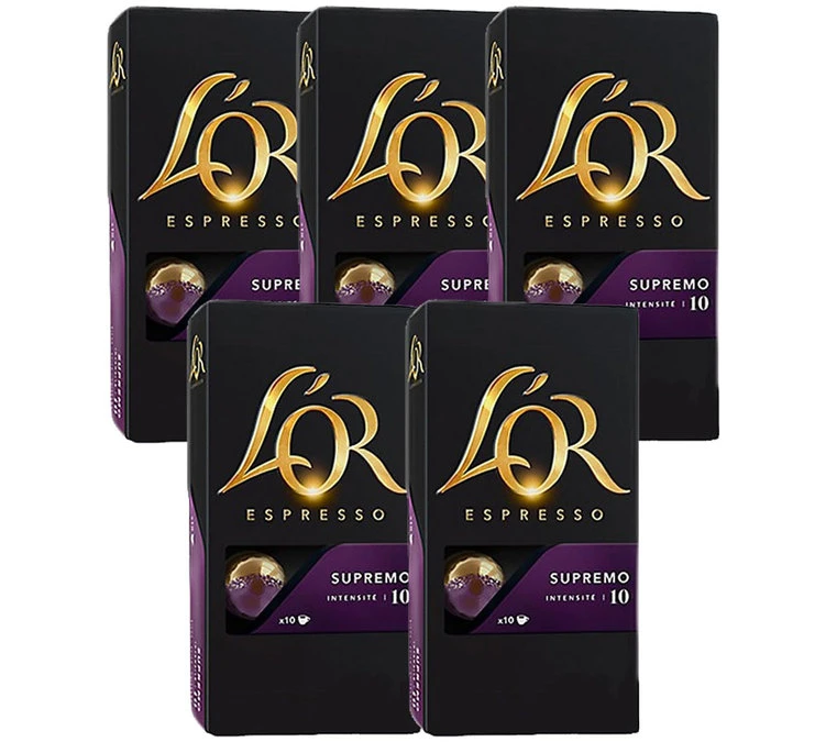 Pack 5x10 Capsules Espresso Supremo - Compatible Nespresso® - L'OR ESPRESSO 3 Pack 5x10 Capsules Espresso Supremo - Compatible Nespresso® - L'OR ESPRESSO