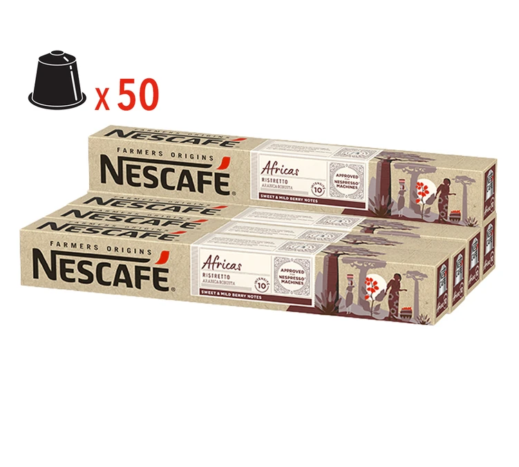 50 Capsules Nescafé Farmers Origins Africas - Compatible Nespresso® - NESCAFE FARMERS 3 50 Capsules Nescafé Farmers Origins Africas - Compatible Nespresso® - NESCAFE FARMERS