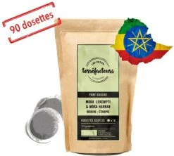 90 Dosettes Souples - Moka Harrar/Lekempti Ethiopie - LES PETITS TORREFACTEURS