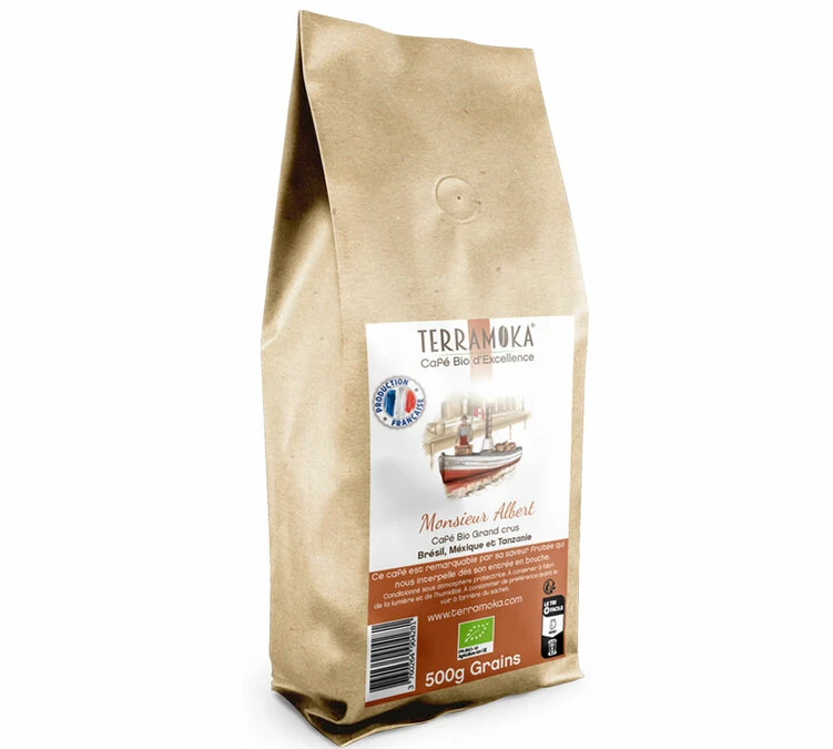 500g Café En Grain Bio Monsieur Albert - TERRAMOKA 3 500g Café En Grain Bio Monsieur Albert - TERRAMOKA