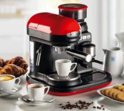 Machine Expresso Avec Broyeur ARIETE Moderna 1318 Rouge -Kafftec Magasin ariete moderna rouge 5