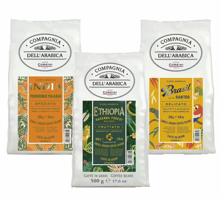 Pack 3 Cafés En Grain Pure Origine - 1kg - Corsini 3 Pack 3 Cafés En Grain Pure Origine - 1kg - Corsini