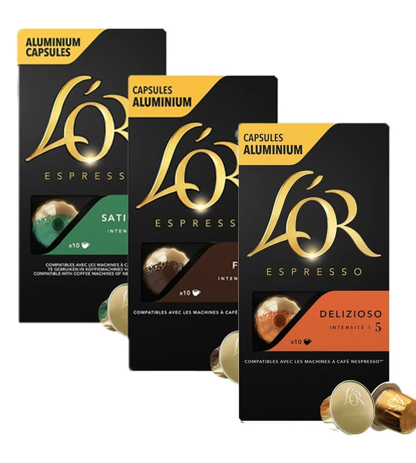 Pack Découverte 30 Capsules Café Italien Compatibles Nespresso® - L'OR ESPRESSO 3 Pack Découverte 30 Capsules Café Italien Compatibles Nespresso® - L'OR ESPRESSO