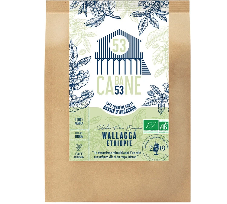 1kg Café En Grains Bio Wallagga : Ethiopie - Cabane 53 3 1kg Café En Grains Bio Wallagga : Ethiopie - Cabane 53