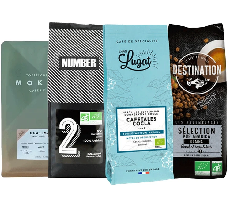 Pack Bio Made In France : 4 Cafés En Grains 3 Pack Bio Made In France : 4 Cafés En Grains