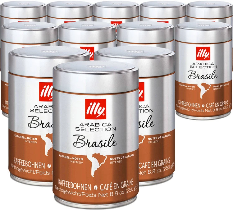 Café En Grains Illy Monoarabica Brasile - 12x250 G 3 Café En Grains Illy Monoarabica Brasile - 12x250 G