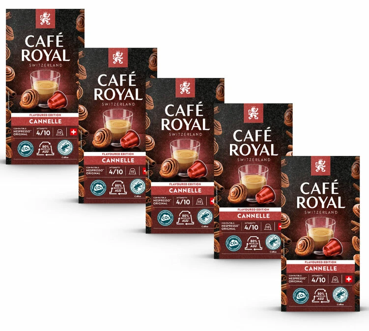 Pack 50 Capsules Compatibles Nespresso®- Cannelle - CAFÉ ROYAL 3 Pack 50 Capsules Compatibles Nespresso®- Cannelle - CAFÉ ROYAL