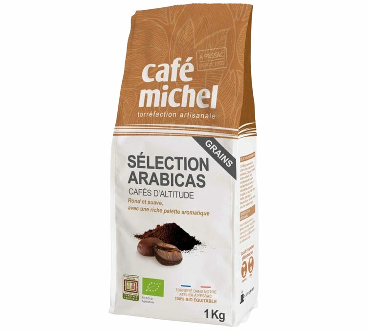 1 Kg Café En Grain Bio Sélection Arabicas - Café Michel 3 1 Kg Café En Grain Bio Sélection Arabicas - Café Michel