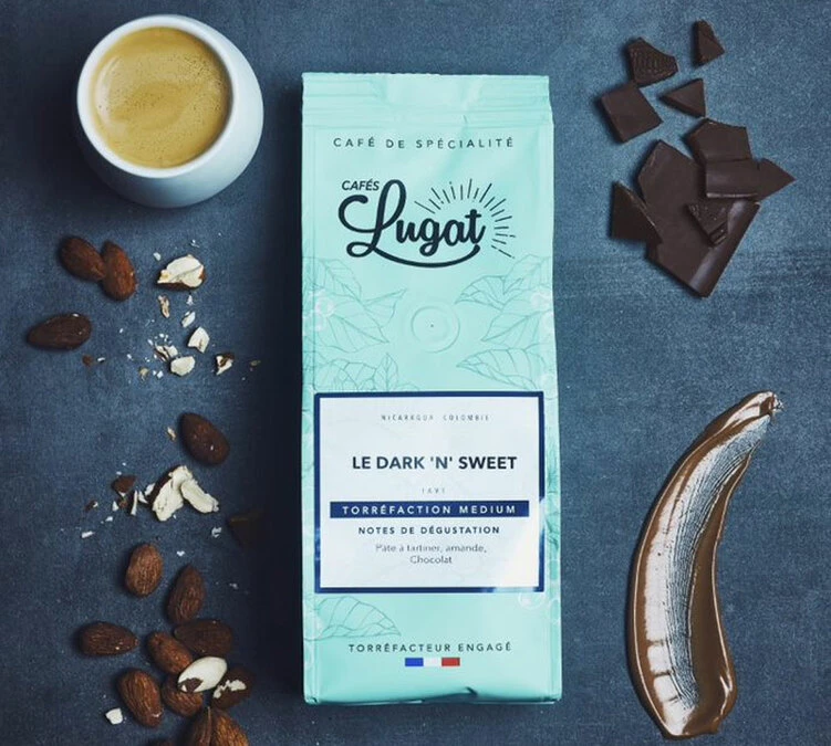 1 Kg Café En Grain Le Dark'n Sweet - Cafés Lugat 4 1 Kg Café En Grain Le Dark'n Sweet - Cafés Lugat – Image 2