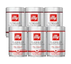 6 X 250g Duo Café En Grain Espresso Et Intenso - ILLY