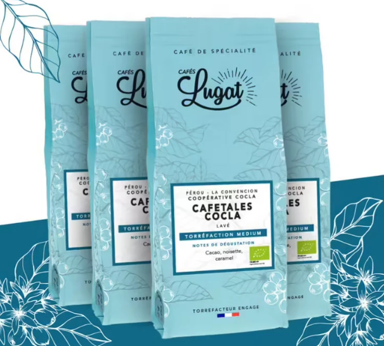1kg Café En Grain Bio Pérou Cafetales Cocla - CAFES LUGAT 5 1kg Café En Grain Bio Pérou Cafetales Cocla - CAFES LUGAT – Image 3