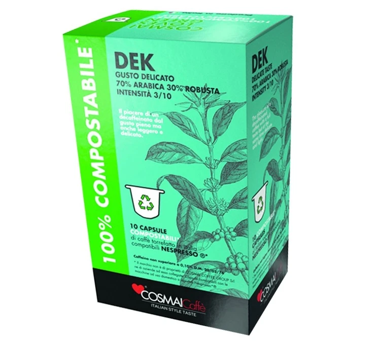 Capsules Décaffeinato X100 Cosmai Compatibles Nespresso® 4 Capsules Décaffeinato X100 Cosmai Compatibles Nespresso® – Image 2