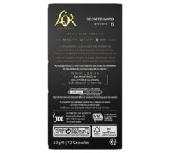 Pack 5 X 10 Capsules Decaffeinato - Compatible Nespresso® - L'OR ESPRESSO 5 Pack 5 X 10 Capsules Decaffeinato - Compatible Nespresso® - L'OR ESPRESSO -Kafftec Magasin derriere 10 capsules lor deca nespresso 1