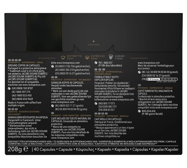 50 Capsules Compatibles Nespresso® Forza - L'OR ESPRESSO 4 50 Capsules Compatibles Nespresso® Forza - L'OR ESPRESSO – Image 2