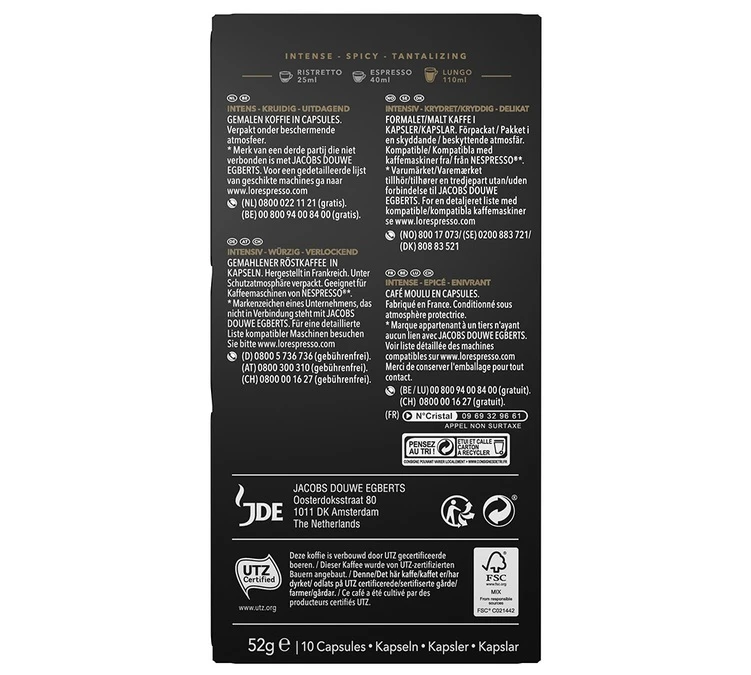 Pack 5x10 Capsules Lungo Profondo - Compatible Nespresso® - L'OR ESPRESSO 4 Pack 5x10 Capsules Lungo Profondo - Compatible Nespresso® - L'OR ESPRESSO – Image 2