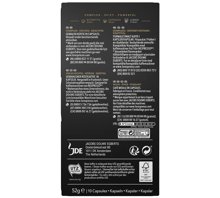 Pack 5x10 Capsules Espresso Supremo - Compatible Nespresso® - L'OR ESPRESSO 4 Pack 5x10 Capsules Espresso Supremo - Compatible Nespresso® - L'OR ESPRESSO – Image 2