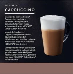 72 Capsules Starbucks Dolce Gusto® Compatibles - Cappuccino -Kafftec Magasin descriptif capsule cappuccino dolce gusto starbucks