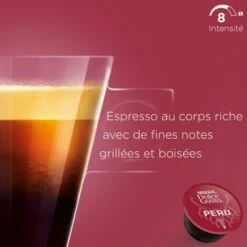 72 Capsules - Espresso Peru - NESCAFÉ DOLCE GUSTO® -Kafftec Magasin espresso perou dolce gusto