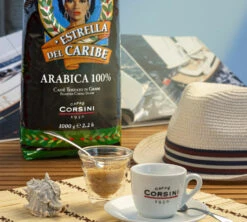 Café En Grains 100% Arabica Estrella Del Caribe St Domingue - 1kg - Caffè Corsini -Kafftec Magasin estrella lifestyle