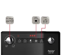 MELITTA Purista® F230-104 Noir Mat Garantie 3 Ans -Kafftec Magasin expresso broyeur melitta purista noir mat profil