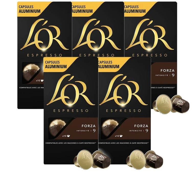 50 Capsules Compatibles Nespresso® Forza - L'OR ESPRESSO 3 50 Capsules Compatibles Nespresso® Forza - L'OR ESPRESSO