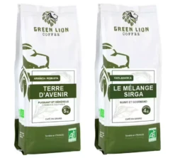 Pack 500 G Café En Grain Bio Terre D'avenir Et Mélange Sirga - GREEN LION COFFEE
