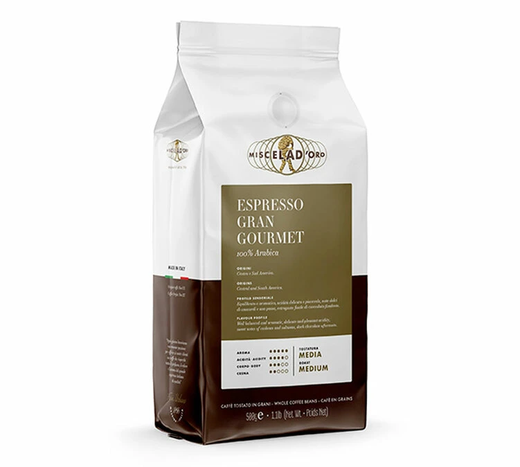 500g Café En Grains Espresso Gran Gourmet - MISCELA D'ORO 3 500g Café En Grains Espresso Gran Gourmet - MISCELA D'ORO
