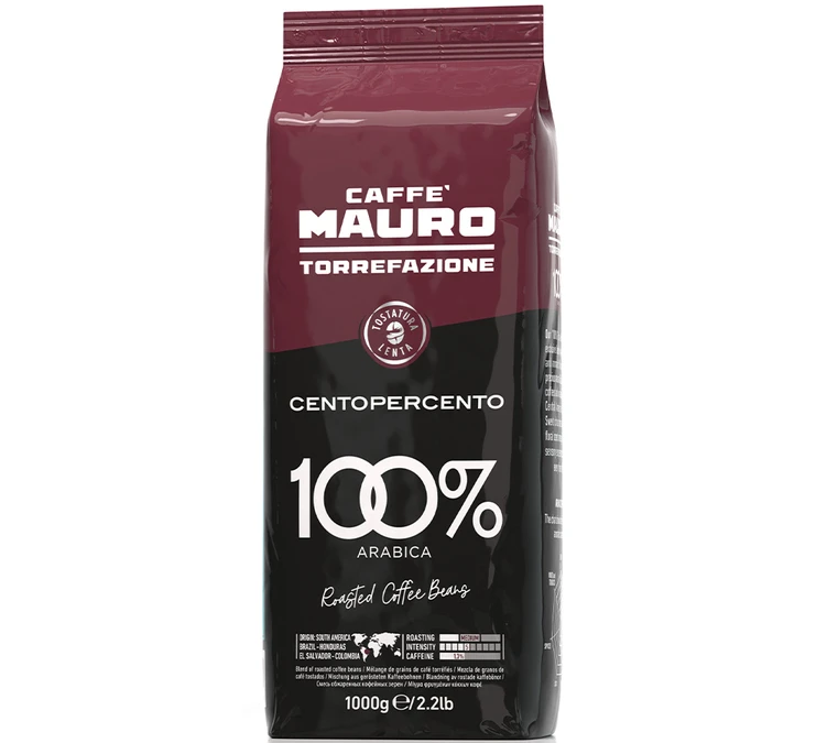 1kg Café En Grain 100% Arabica Centopercento - CAFFE MAURO 3 1kg Café En Grain 100% Arabica Centopercento - CAFFE MAURO