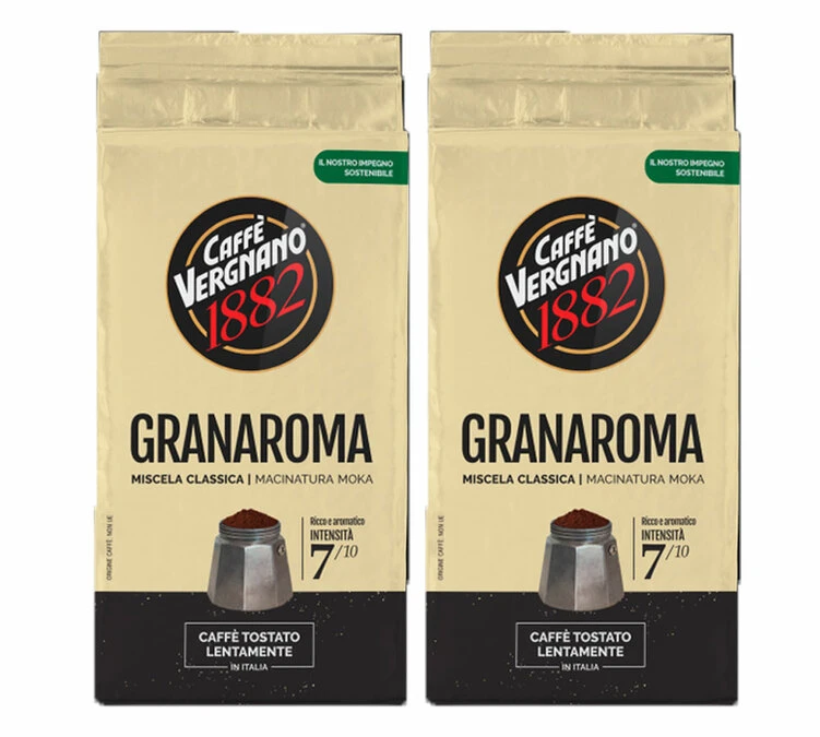 2 X 250g Café Moulu Caffè Vergnano Gran Aroma Classica 3 2 X 250g Café Moulu Caffè Vergnano Gran Aroma Classica