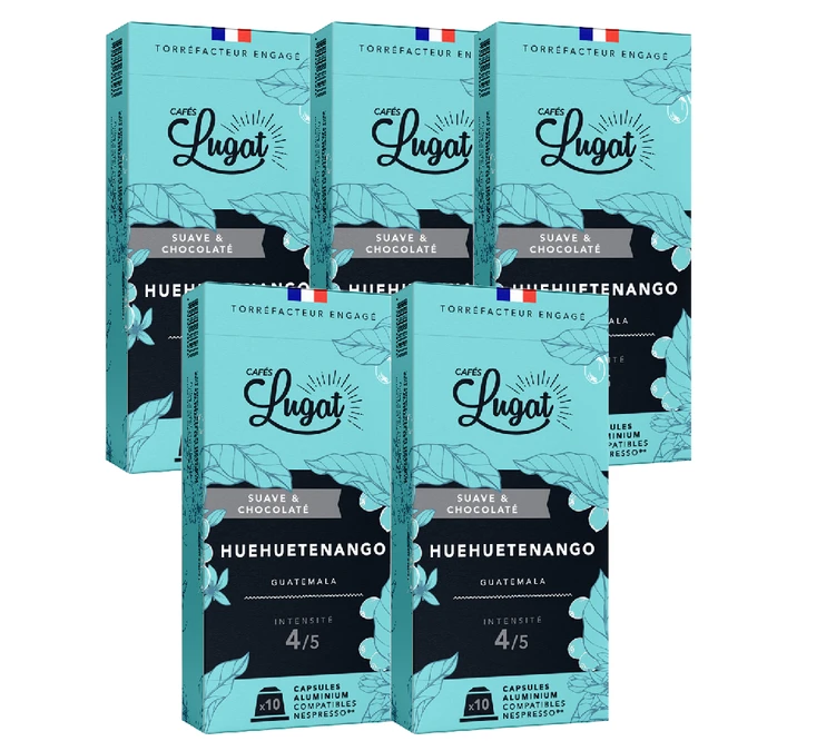50 Capsules Huehuetenango - Compatibles Nespresso® - CAFÉS LUGAT 3 50 Capsules Huehuetenango - Compatibles Nespresso® - CAFÉS LUGAT