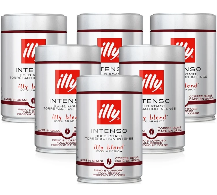 Café En Grains Espresso Intenso (Scura) - 6x250g - Illy 3 Café En Grains Espresso Intenso (Scura) - 6x250g - Illy