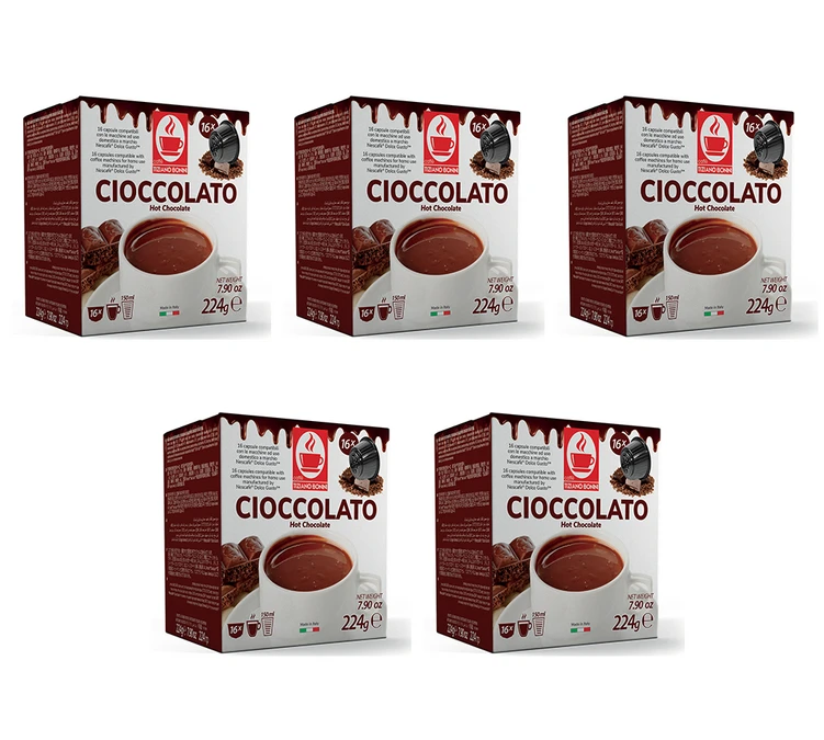80 Capsules Dolce Gusto® Chocolat Compatibles - CAFFE BONINI 3 80 Capsules Dolce Gusto® Chocolat Compatibles - CAFFE BONINI