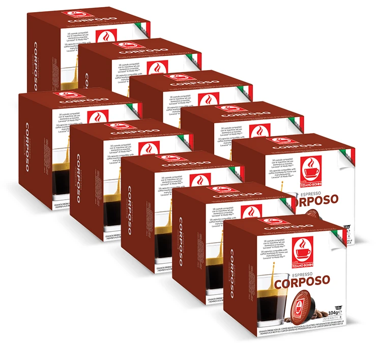 160 Capsules Compatibles A Modo Mio Lavazza Corposo - CAFFE BONINI 3 160 Capsules Compatibles A Modo Mio Lavazza Corposo - CAFFE BONINI