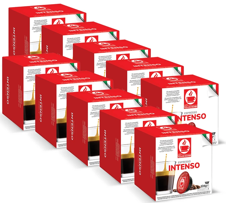 160 Capsules Compatibles A Modo Mio Lavazza Intenso - CAFFE BONINI 3 160 Capsules Compatibles A Modo Mio Lavazza Intenso - CAFFE BONINI