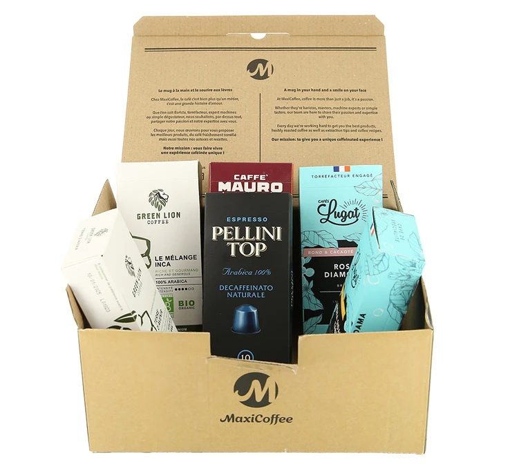 Coffret Découverte 60 Capsules Compatibles Nespresso® - MAXICOFFEE 3 Coffret Découverte 60 Capsules Compatibles Nespresso® - MAXICOFFEE