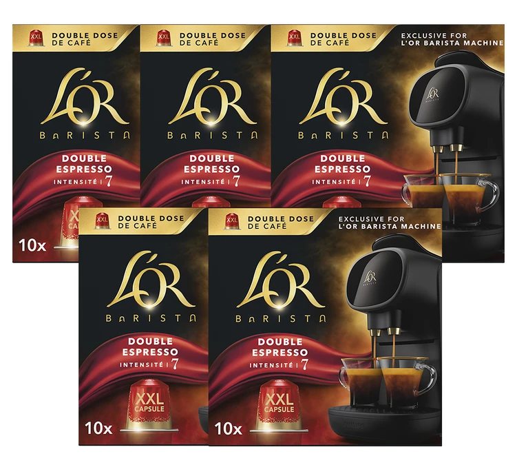 Pack L'Or Barista XXL - Double Splendente - 5x10 Capsules 3 Pack L'Or Barista XXL - Double Splendente - 5x10 Capsules