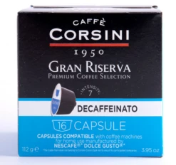 80 Capsules Nescafe® Dolce Gusto® Compatibles Gran Riserva Decaffeinato - CAFFE CORSINI 9 80 Capsules Nescafe® Dolce Gusto® Compatibles Gran Riserva Decaffeinato - CAFFE CORSINI -Kafftec Magasin image secondaire 31083 1