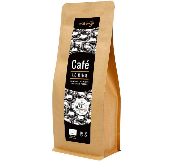 200g Café En Grain Bio Le Cinq MOF - LaGrange 4 200g Café En Grain Bio Le Cinq MOF - LaGrange – Image 2