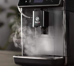 SAECO Gran Aroma SM6585/00 Métal Gris Garantie 3 Ans -Kafftec Magasin lateral expresso broyeur saeco gran aroma sm6585