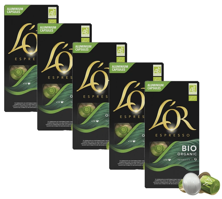 50 Capsules Organic Intense Bio Compatibles Nespresso® - L'OR ESPRESSO 3 50 Capsules Organic Intense Bio Compatibles Nespresso® - L'OR ESPRESSO