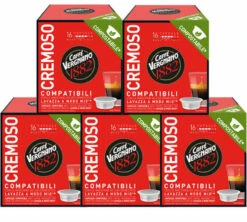 Caffè Vergnano 80 Capsules Compostables Compatibles A Modo Mio Lavazza Cremoso - CAFFE VERGNANO