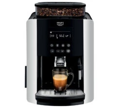 Krups Arabica Noire Argent YY3075FD -Kafftec Magasin machine a cafe krups yy3075fd face