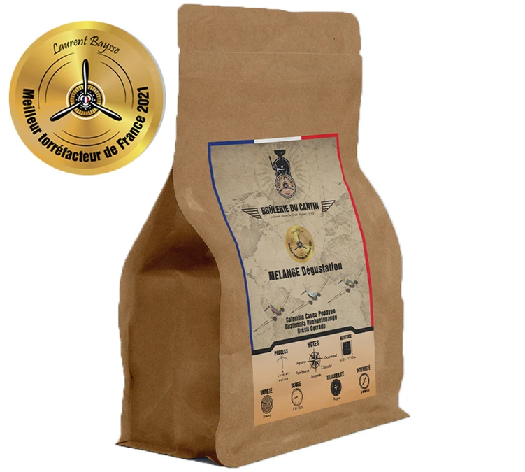 Café En Grains Brûlerie Du Cantin - Mélange Dégustation 100% Arabica - 250gr 3 Café En Grains Brûlerie Du Cantin - Mélange Dégustation 100% Arabica - 250gr