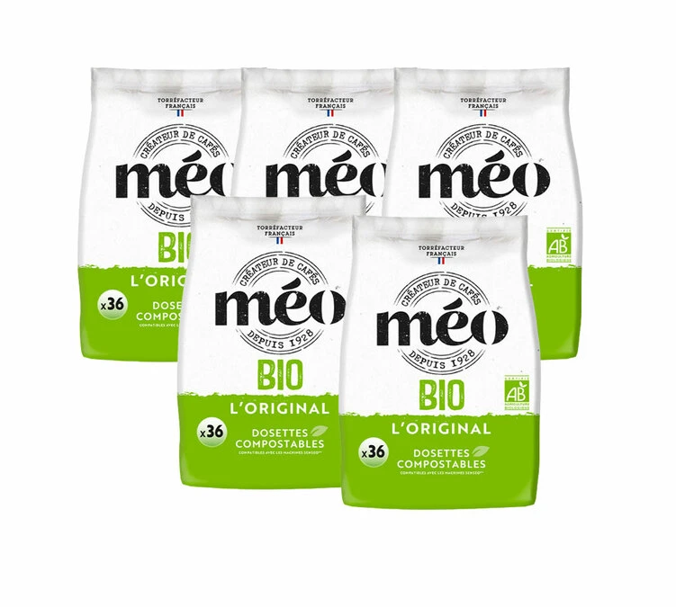 Lot De 180 Dosettes Souples Bio - CAFES MEO 3 Lot De 180 Dosettes Souples Bio - CAFES MEO